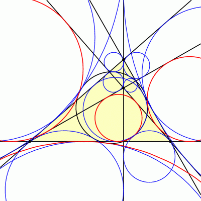 16 tangencies with the 9-point circle 16 tangencies with the 9-point circle
