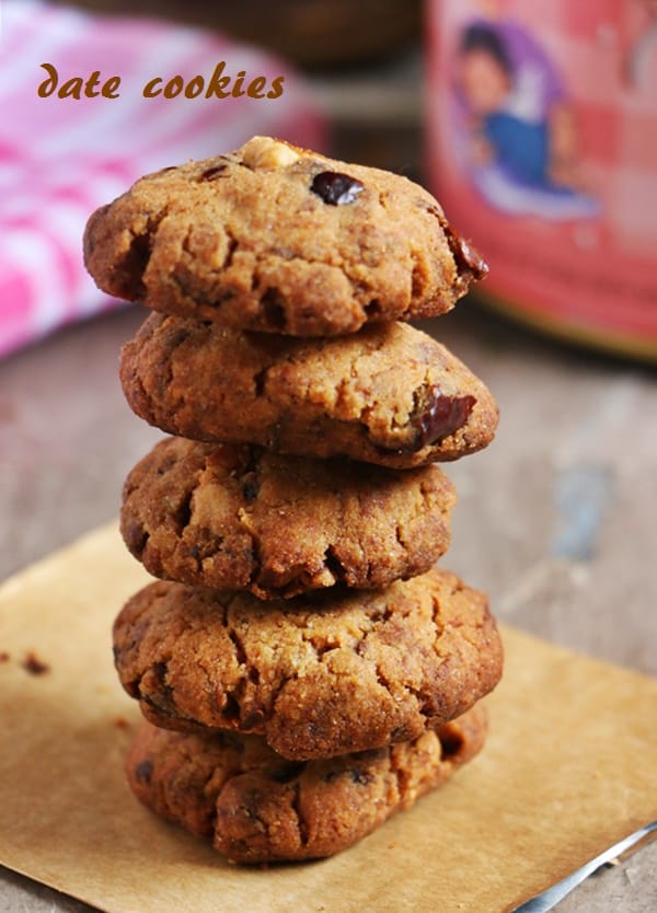 Date cookies recipe, how to make date walnut cookies