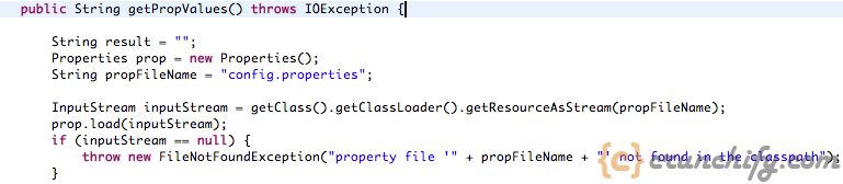 Read config.properties file in Java