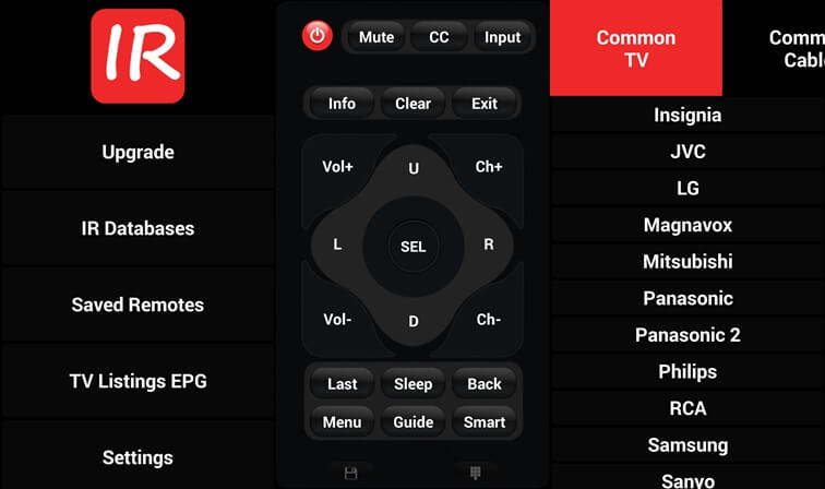 IR 2.0 – IR Universal Remote apps for Android