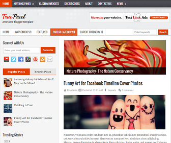 TruePixel Blogger Template