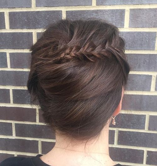 french twist with a braid