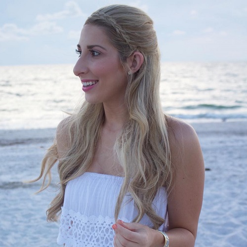 Simple Half Updo With A Braid Headband