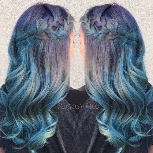 lavender into blue ombre