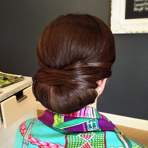 low roll chignon