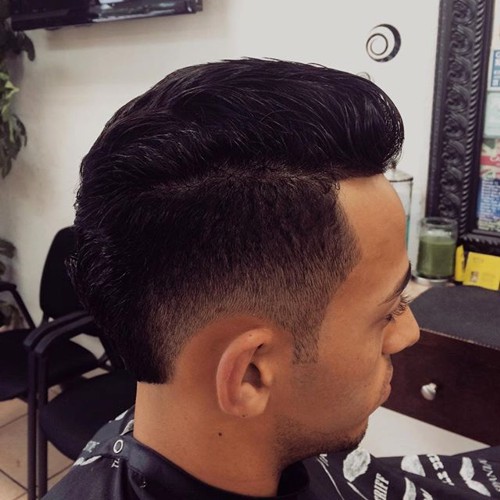 pompadour with low fade