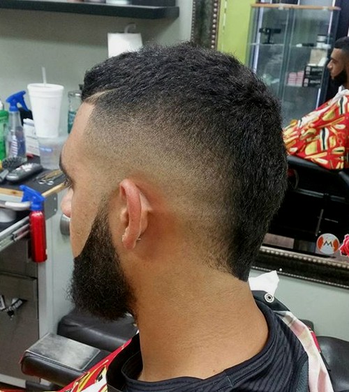 short mohawk with faded sides