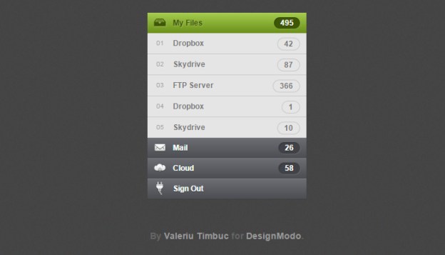 designmodo accordion open source css3 menu