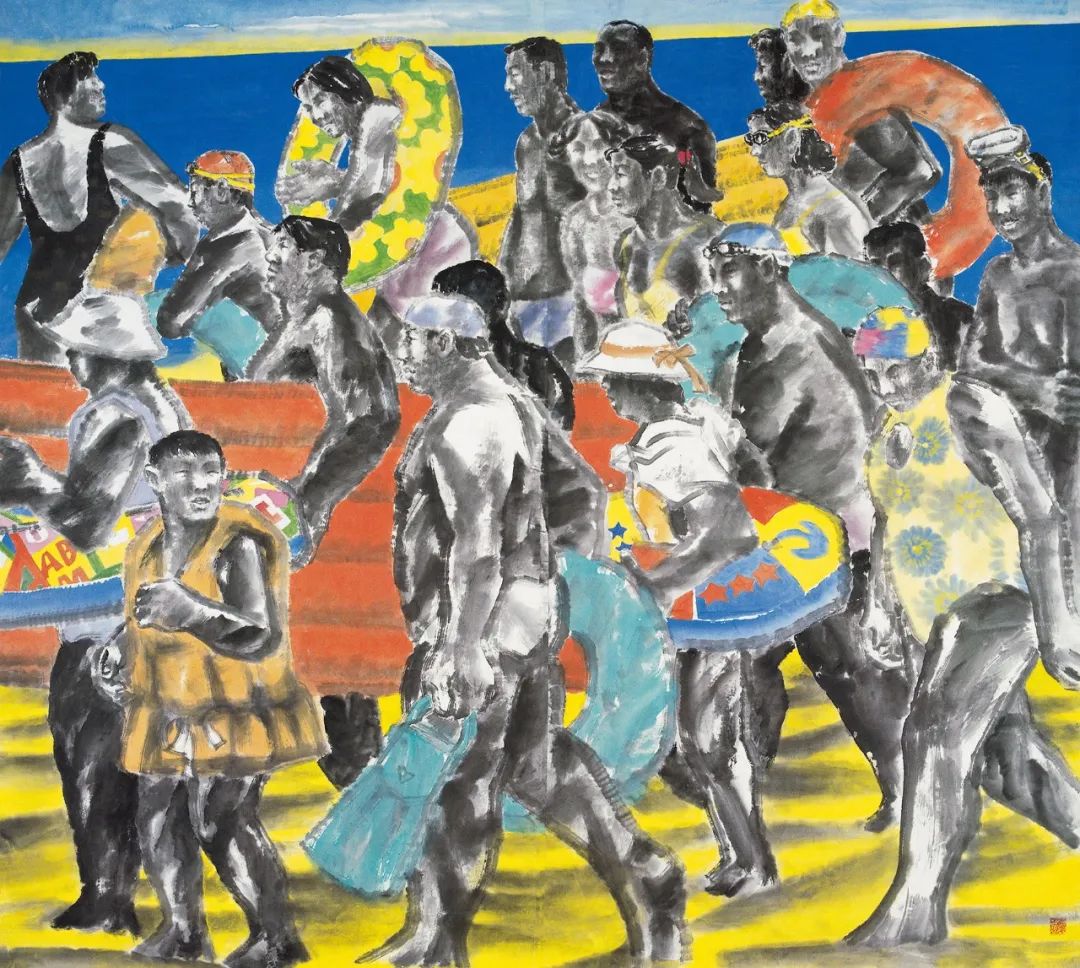 阳光下_大写意绘画展_周士钢