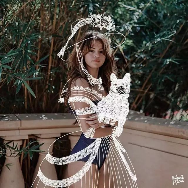 模特照片上的霓裳羽衣_奥地利摩洛哥插画师_Ilias Walchshofer