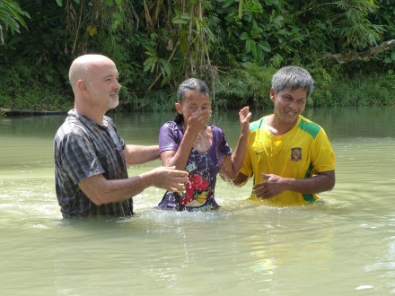 Tim & Abil baptizing