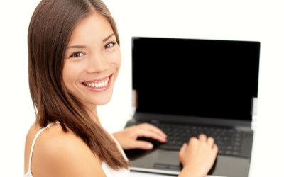 girl with laptop