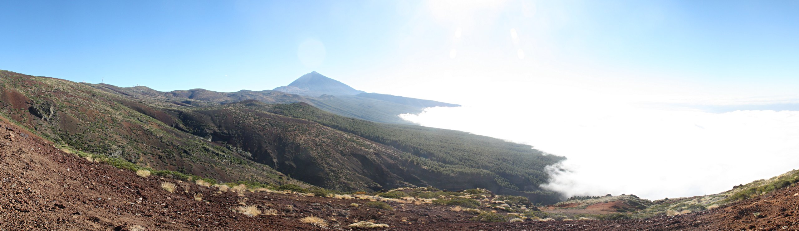 18.990 hektar der bergregion sind als nationalpark ausgewiesen. Panoramic View Of The Pico Del Teide Tenerife Canary Islands Spain