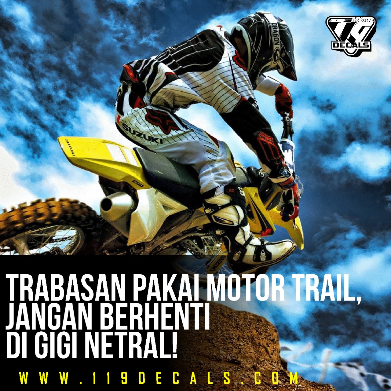 Salam dari drag motor banyuwangi. Trabasan Pakai Motor Trail Jangan Berhenti Di Gigi Netral 119 Decals Official Site