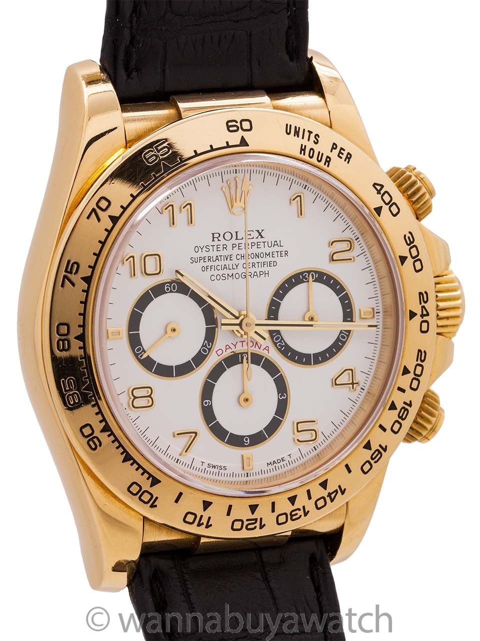 Rolex 18k Yg Daytona Ref 16518 Circa 1995