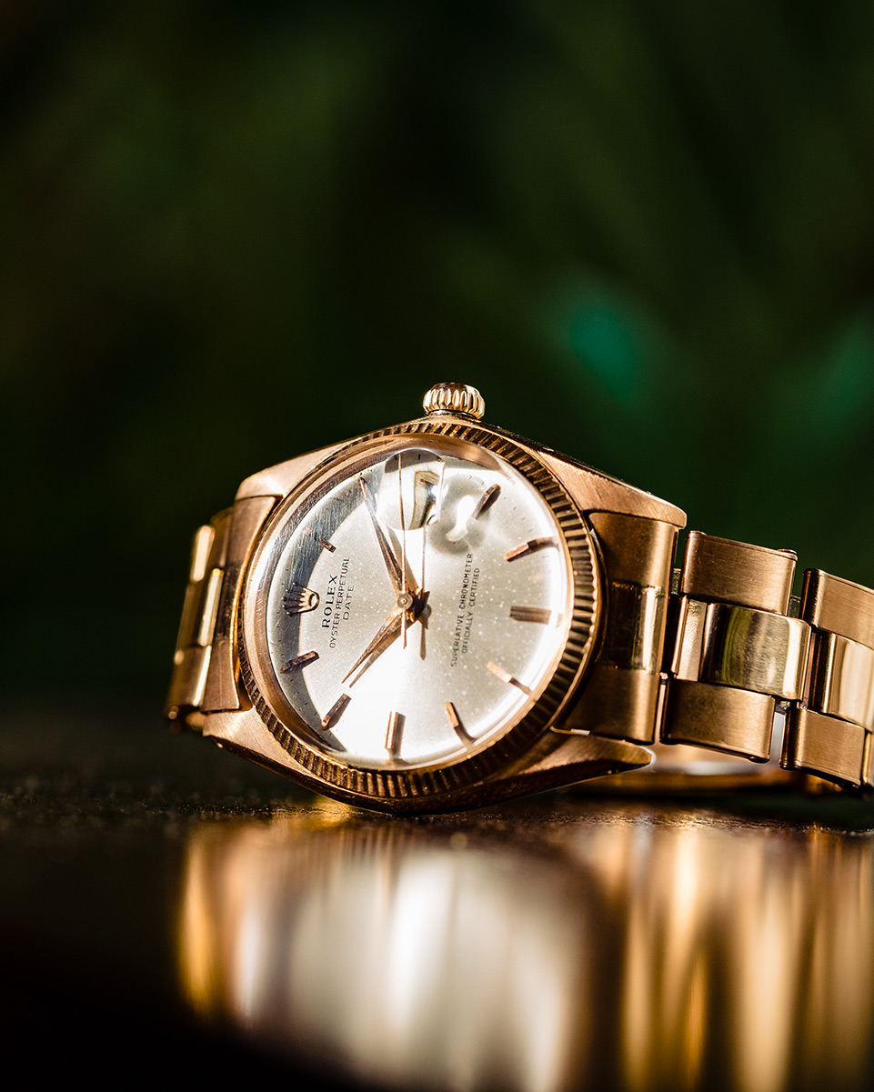 Rolex Oyster Perpetual Date Ref 1501 18k Pg Circa 1965