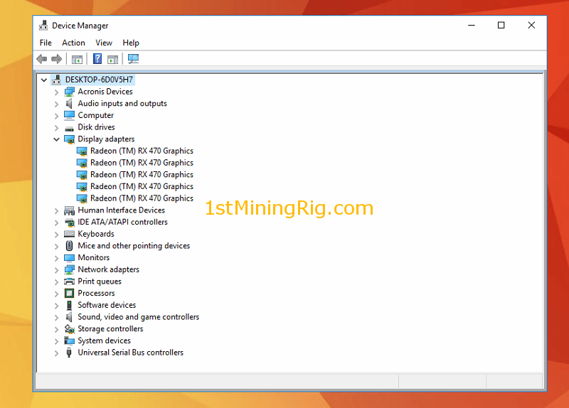 device manager after patch