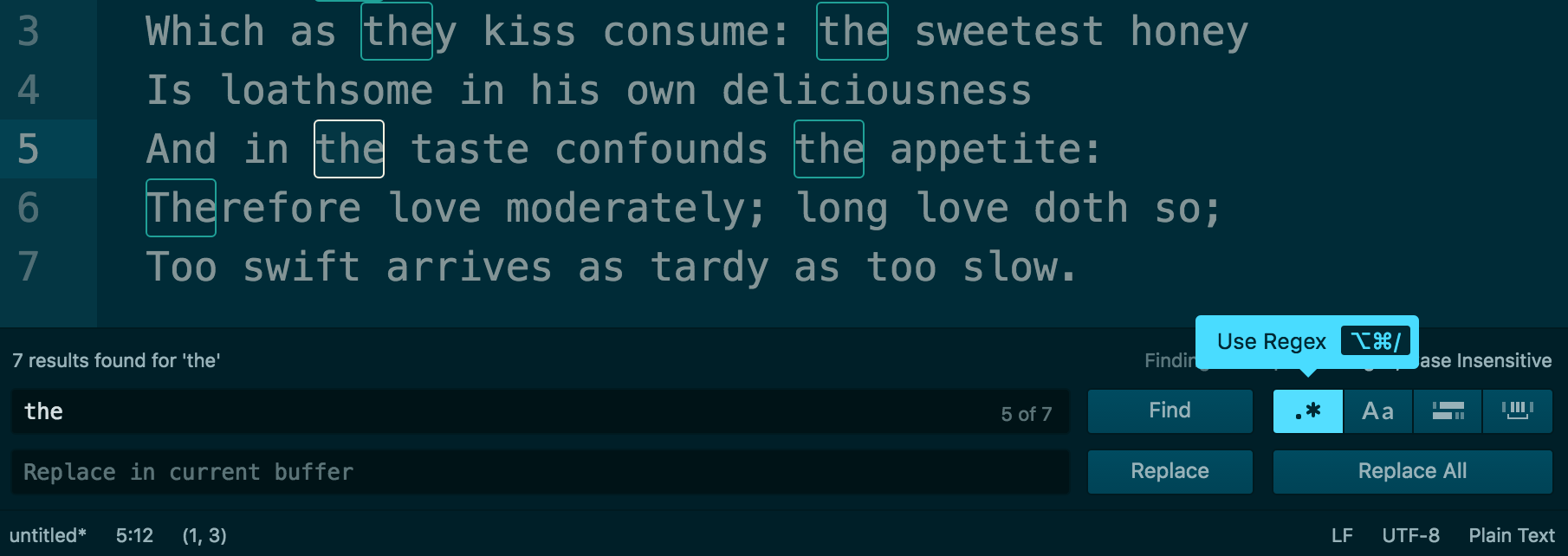 Regex And Find And Replace With Atom