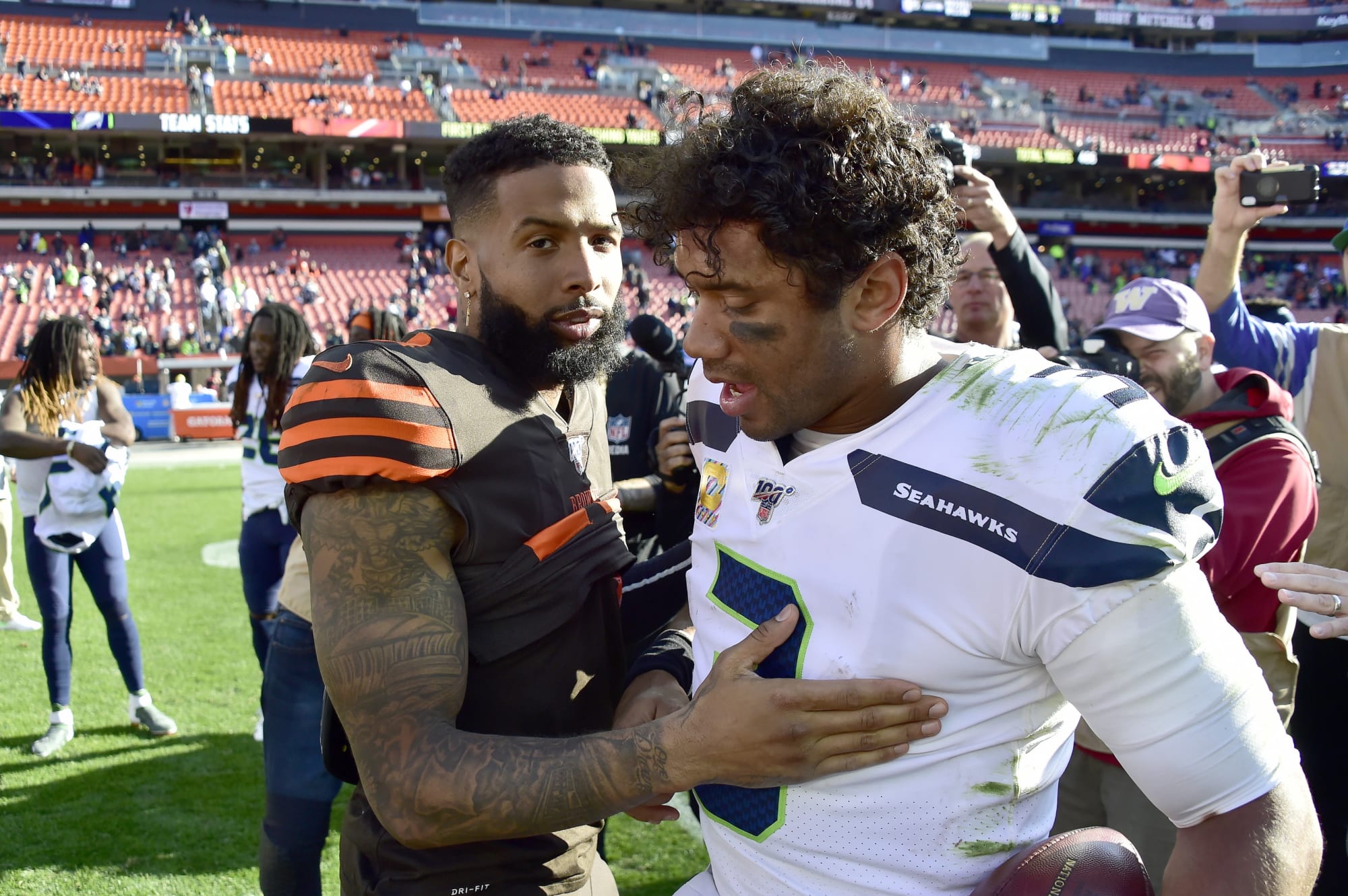 Russell Wilson sent OBJ a message after he signed...