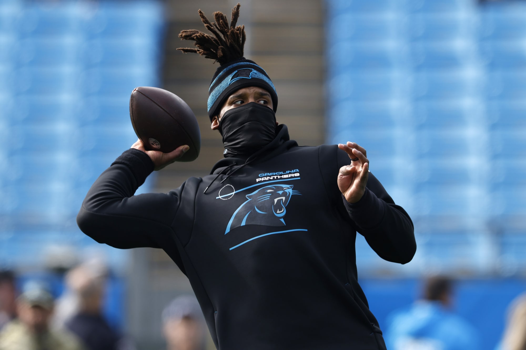 Cam Newton running out to Panthers' crowd will...
