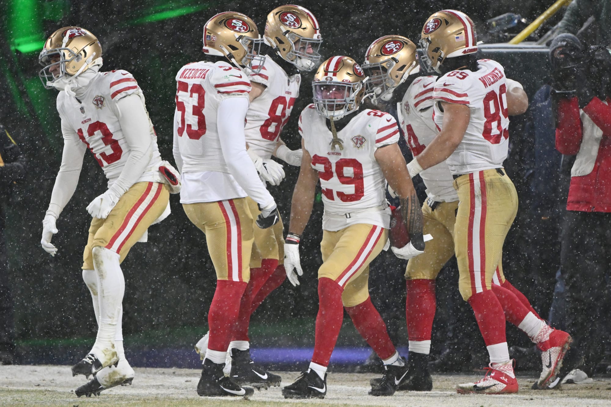 Fan angle of 49ers-Packers blocked punt is...