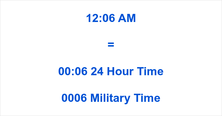 12:06 AM | Time Conversion and Information | 24hourtime.net