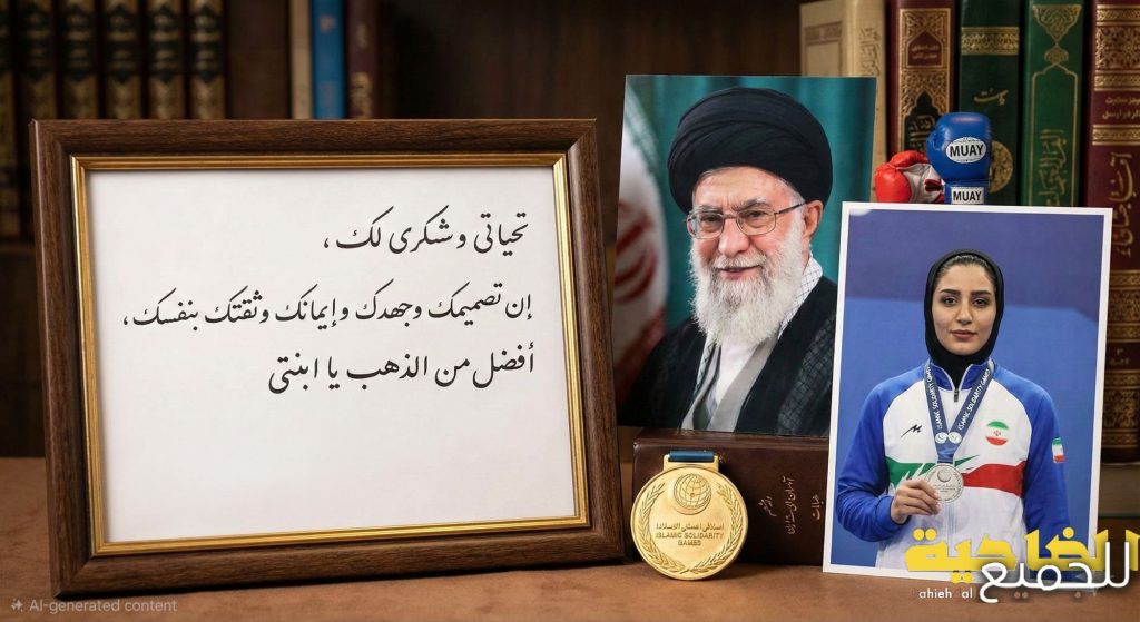 السيد الخامنئي يبعث رسالة إلى لاعبة إيرانية أهدته ميداليتها