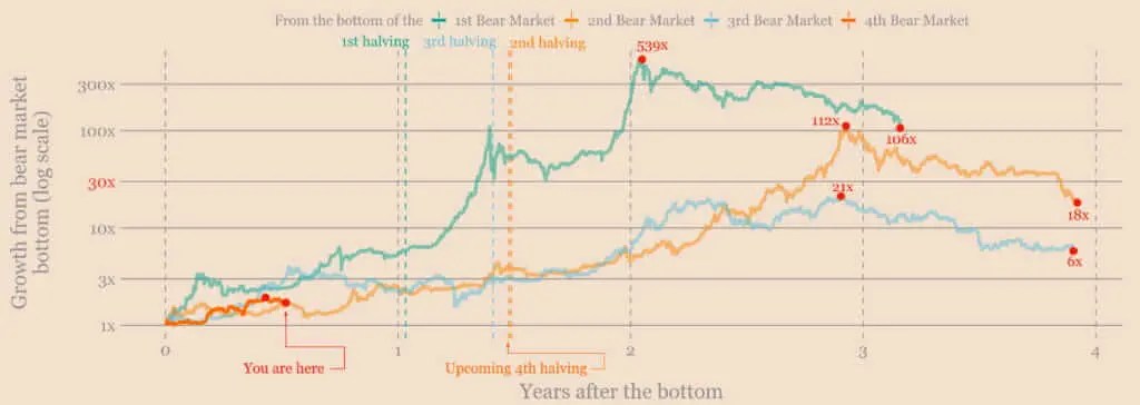 Que se passe-t-il après la réduction de moitié du Bitcoin ? Rentabilité BTC depuis chaque réduction de moitié. Que se passe-t-il après la réduction de moitié du Bitcoin ? Rentabilité BTC depuis chaque réduction de moitié. Photo.