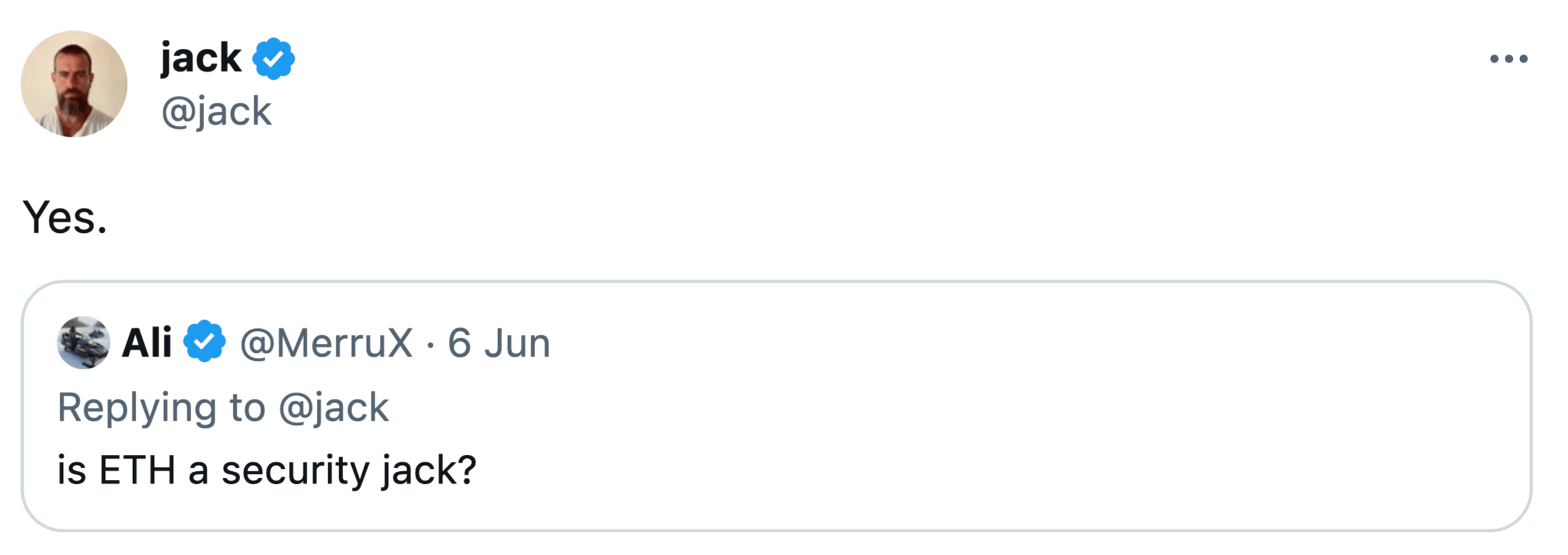 Pourquoi Apple supprime-t-il les applications cryptographiques ? Un tweet de Jack Dorsey dans lequel il reconnaissait Ethereum comme un titre. Pourquoi Apple supprime-t-il les applications cryptographiques ? Un tweet de Jack Dorsey dans lequel il reconnaissait Ethereum comme un titre. Photo.