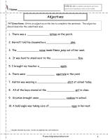 free using adjectives worksheets
