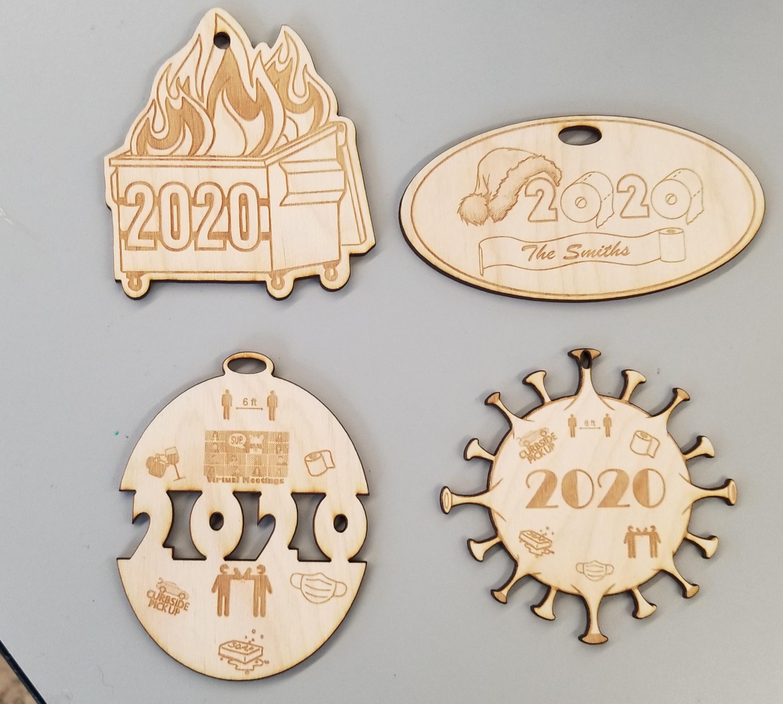 This free svg cut file comes in a single zip file with the following file formats:. Laser Cut 2020 Themed Christmas Ornaments Free Vector Cdr Download 3axis Co