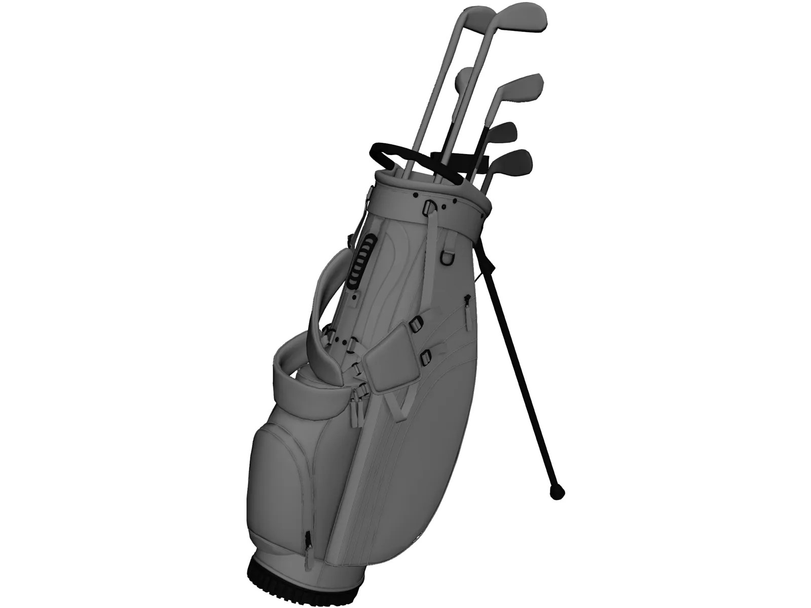 This measures 2500×2500 and editing is easy with smartobjects. Golf Bag 3d Model 3d Cad Browser
