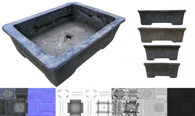 I had to do all sorts of tricks to make this tree . Cement Bonsai Pot 3d Model 3dhunt Co