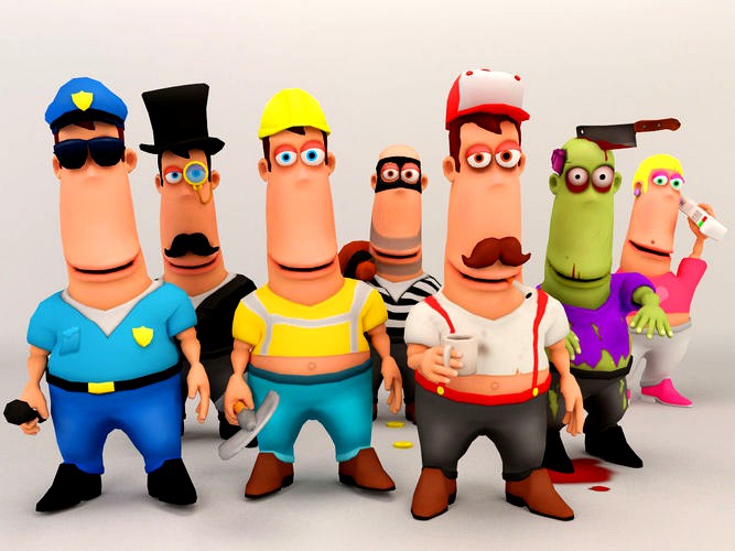 Cartoon Character Low Poly 3d Model