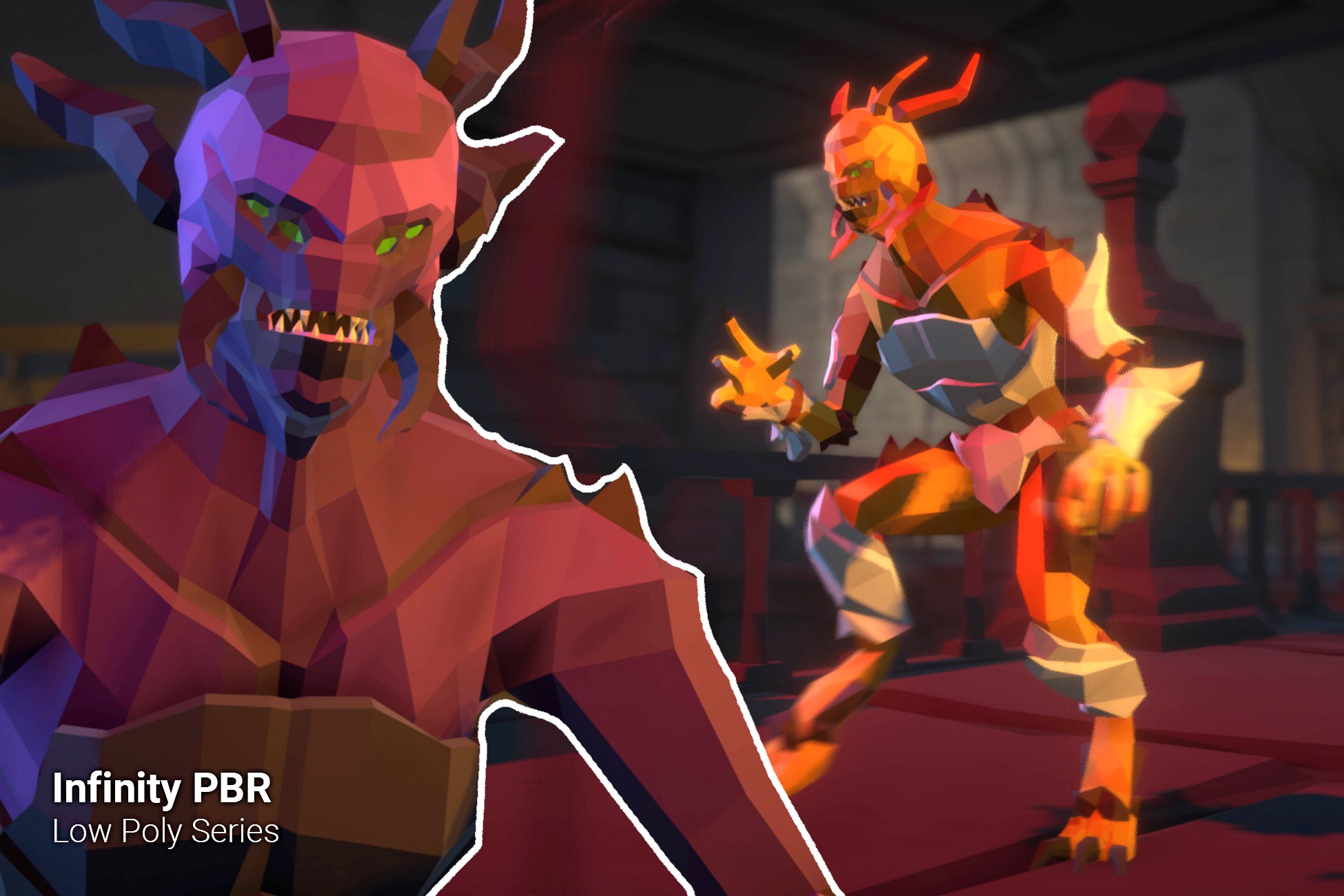 Low Poly Character Demons 3d Model