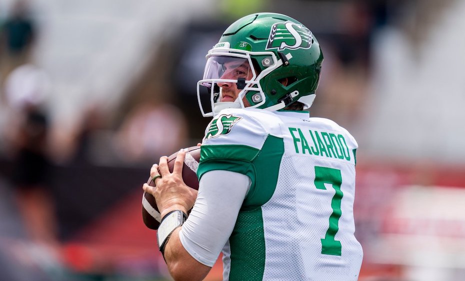 Riders' QB Cody Fajardo is suffering a "major setback" with a left knee