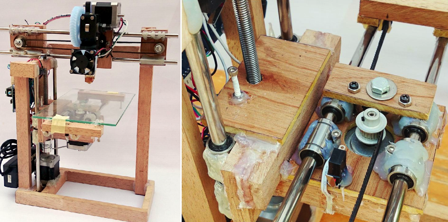 Diy Repstrap 3d Printer Uses Wood And Glue As Its Primary Components 3dprint Com The Voice Of 3d Printing Additive Manufacturing