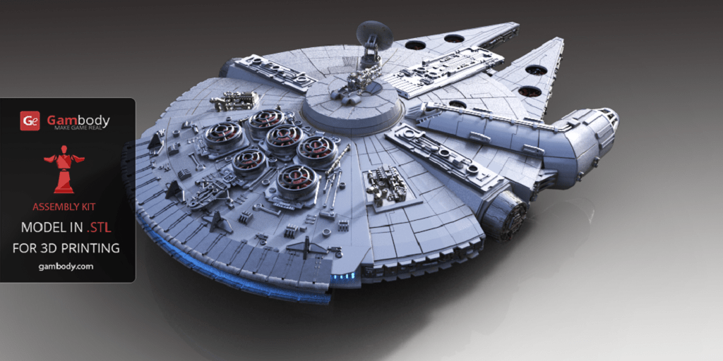 Gambody S 3d Printed Millennium Falcon Model Truly A Force To Be Reckoned With 3d Printing Industry