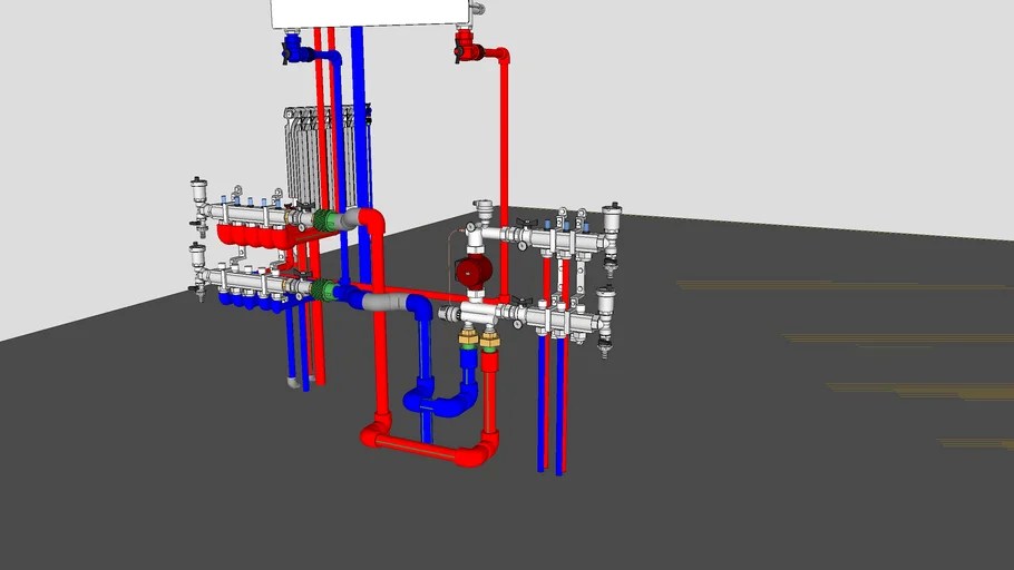 Система отопления в SketchUp
