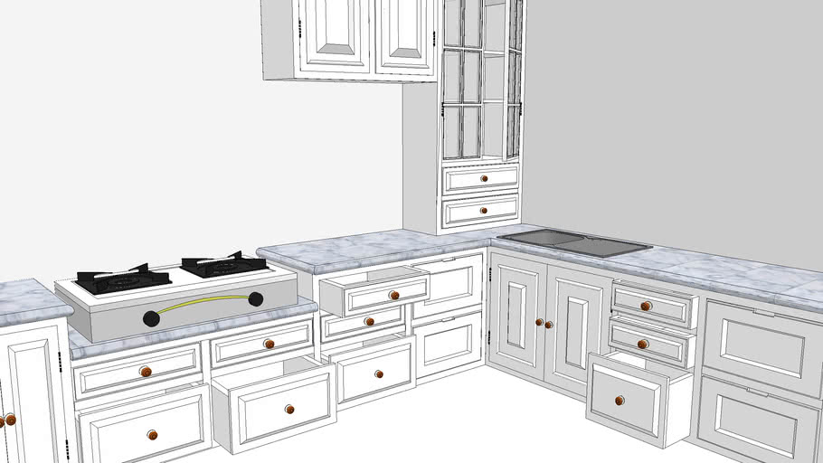 Kitchen set design modern warna dark grey project di pamulang. KITCHEN SET DAPUR MINIMALIS | 3D Warehouse