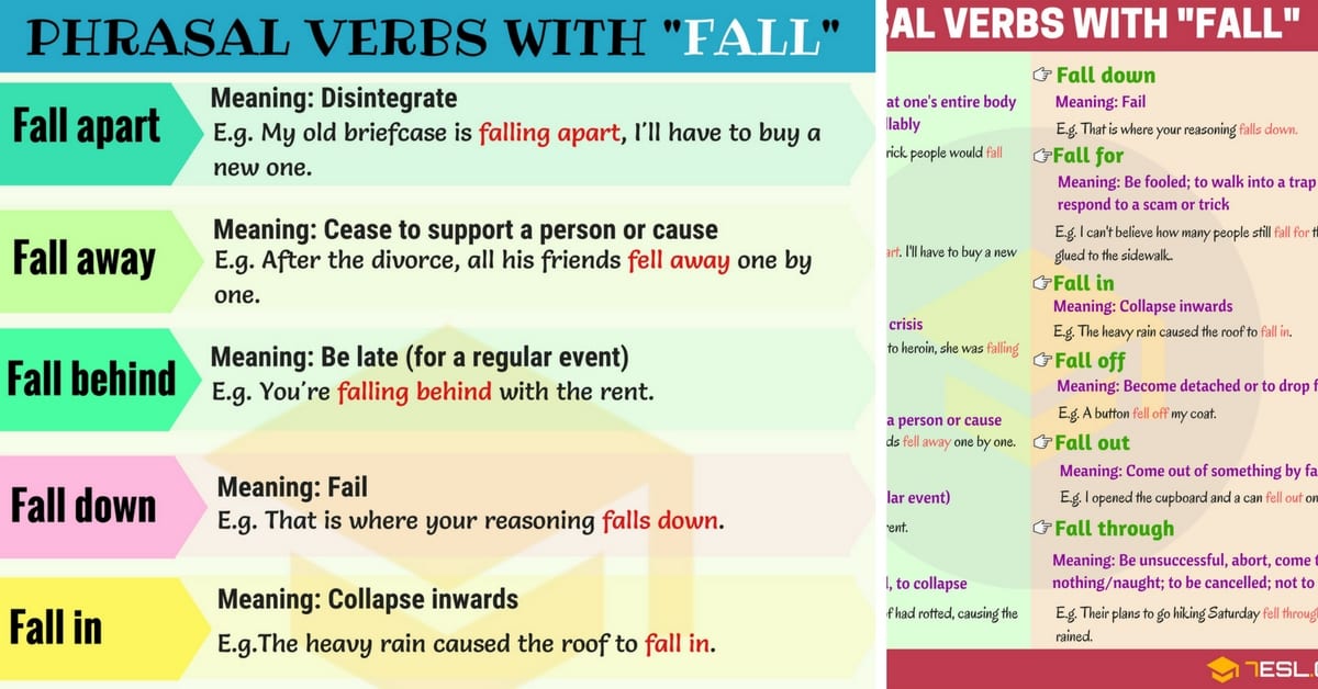 The ice cream melt quickly due to hot weather. Phrasal Verbs with FALL: Fall out, Fall on, Fall down