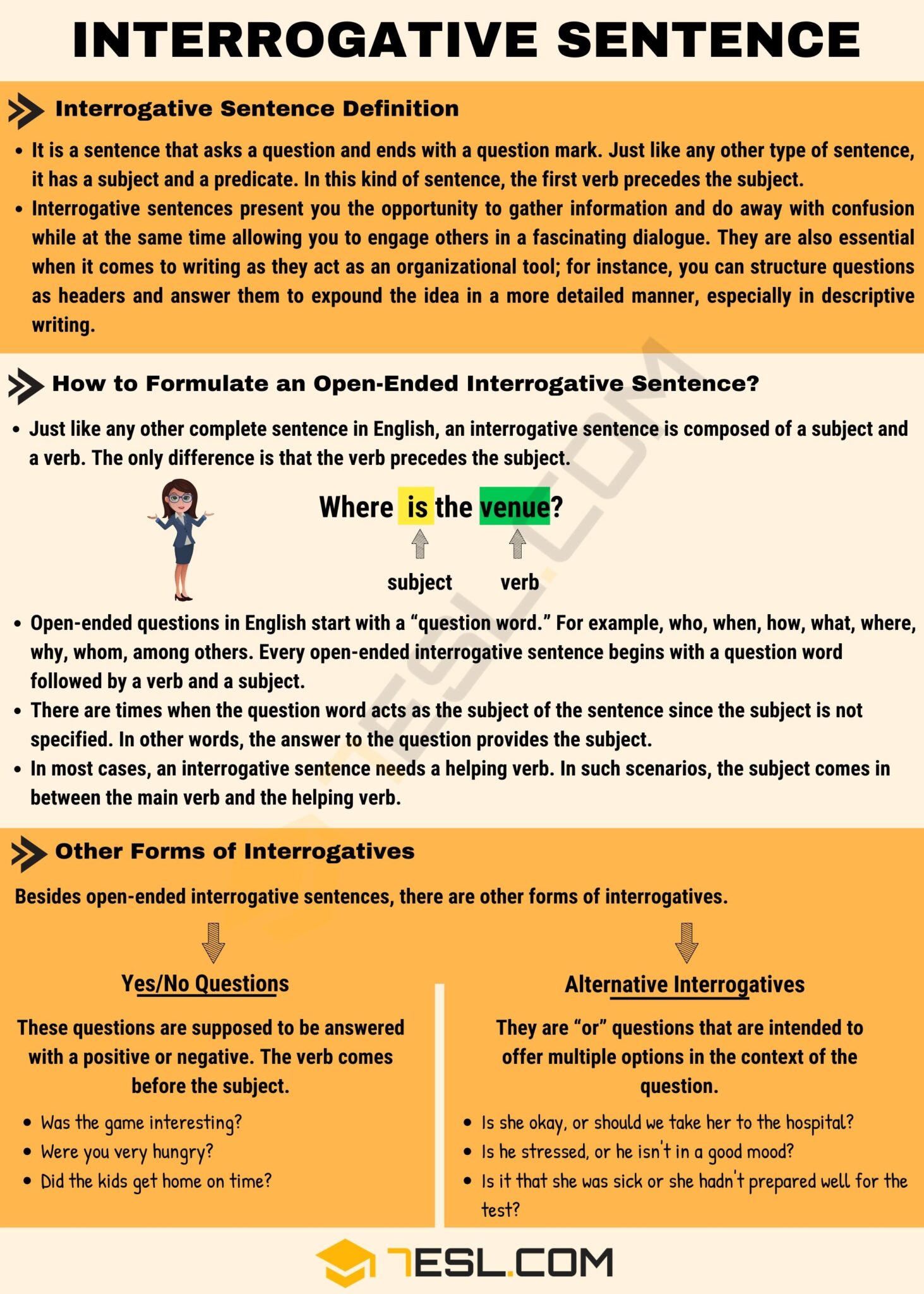 I thought the movie ended abruptly. Interrogative Sentence: Definition And Examples Of Interrogative Sentences - 7 E S L