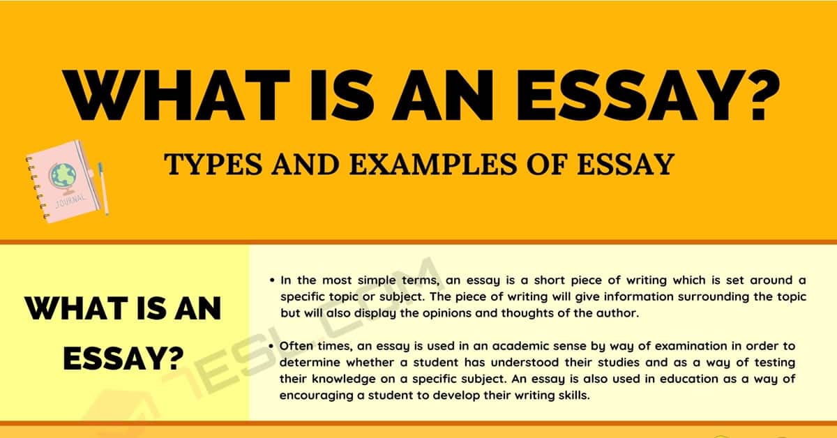 You won't face any difficulties while using our essay typer free. What Is An Essay Different Types Of Essays With Examples 7esl