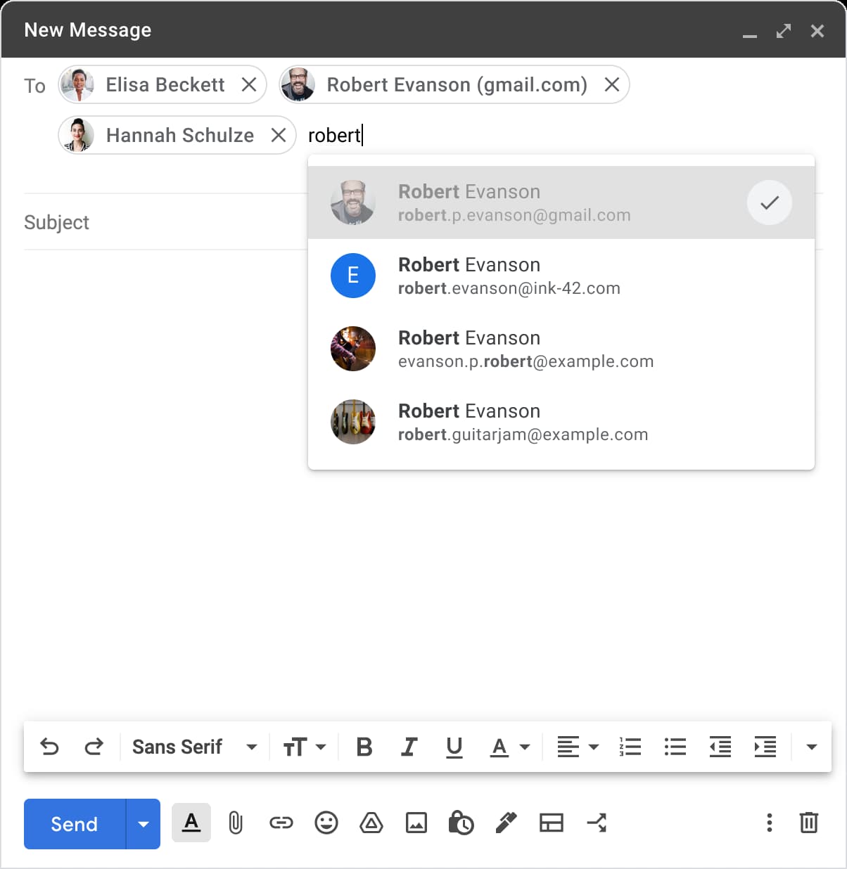 Gmail compose window