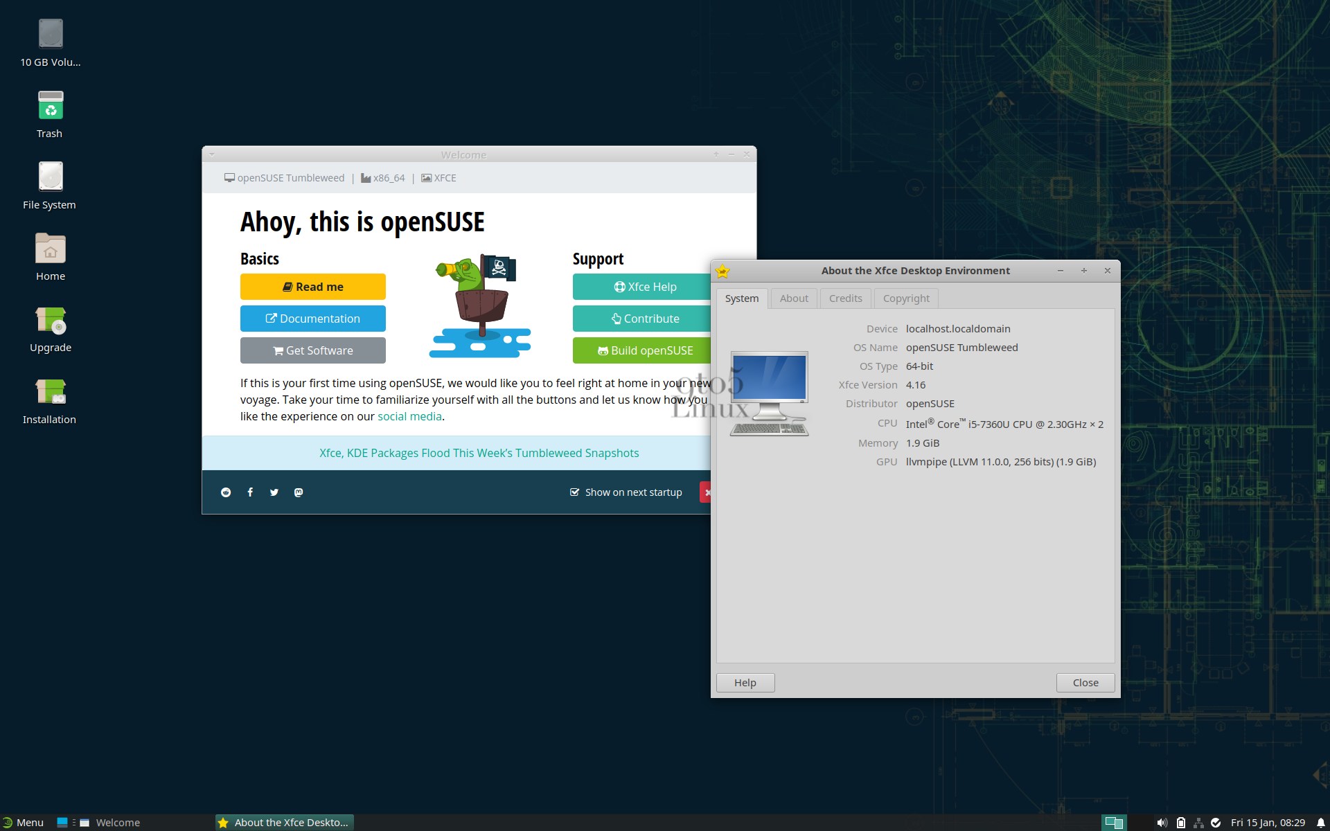 Xfce 4.16 Desktop Lands in openSUSE Tumbleweed, Download Now