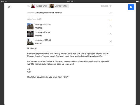 Gmail Ios App Updated With Ios 7 Design Tweaks Full Screen Compose On Ipad More 9to5mac