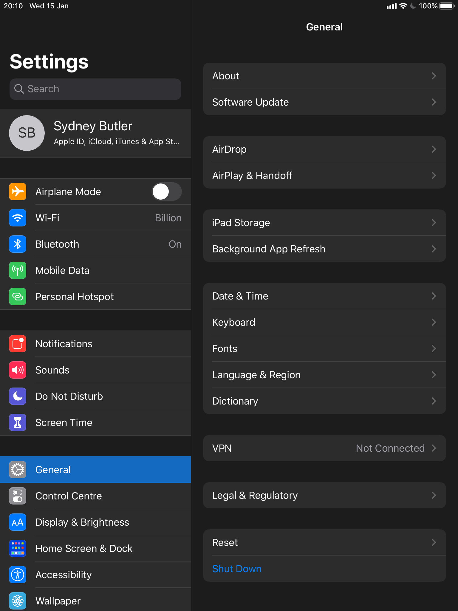 Go to Settings>General>Storage