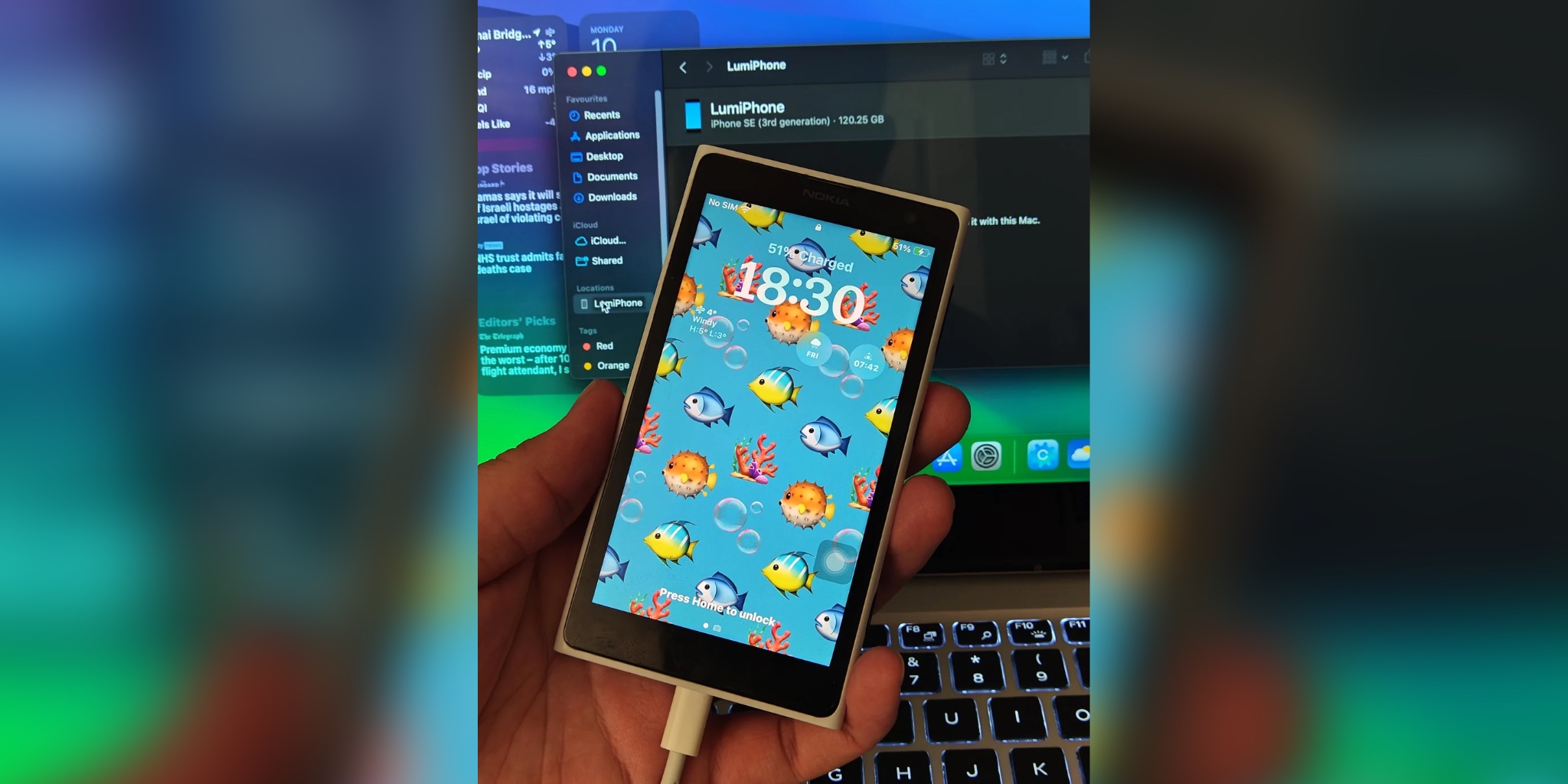 Impressive hardware mod showcases an iPhone SE 3 in the body of a Windows Phone