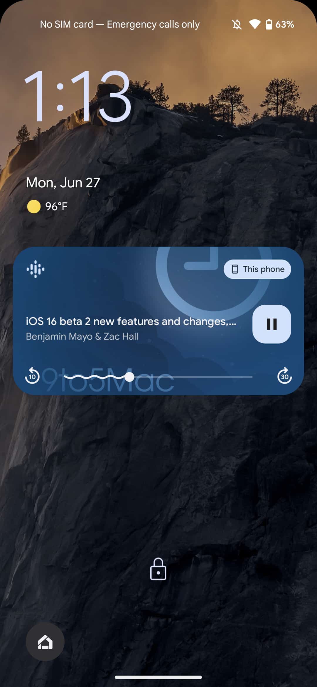 Android 13 media controls