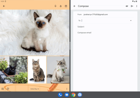 Google Keep drag images